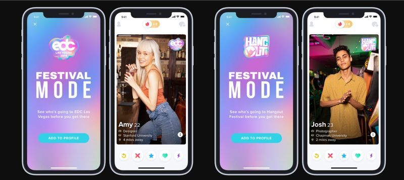 Exploring the Festival Mode on Tinder: Making Connections at Events